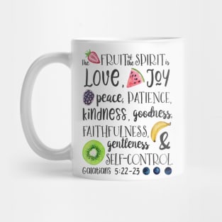 Fruit of the Spirit Bible Verse Art Mug